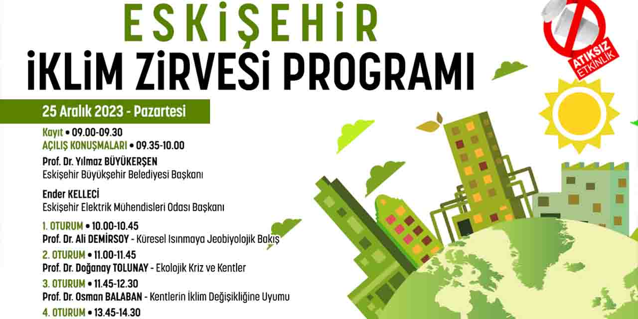 Eskişehir'de 'İklim Zirvesi' yapılacak