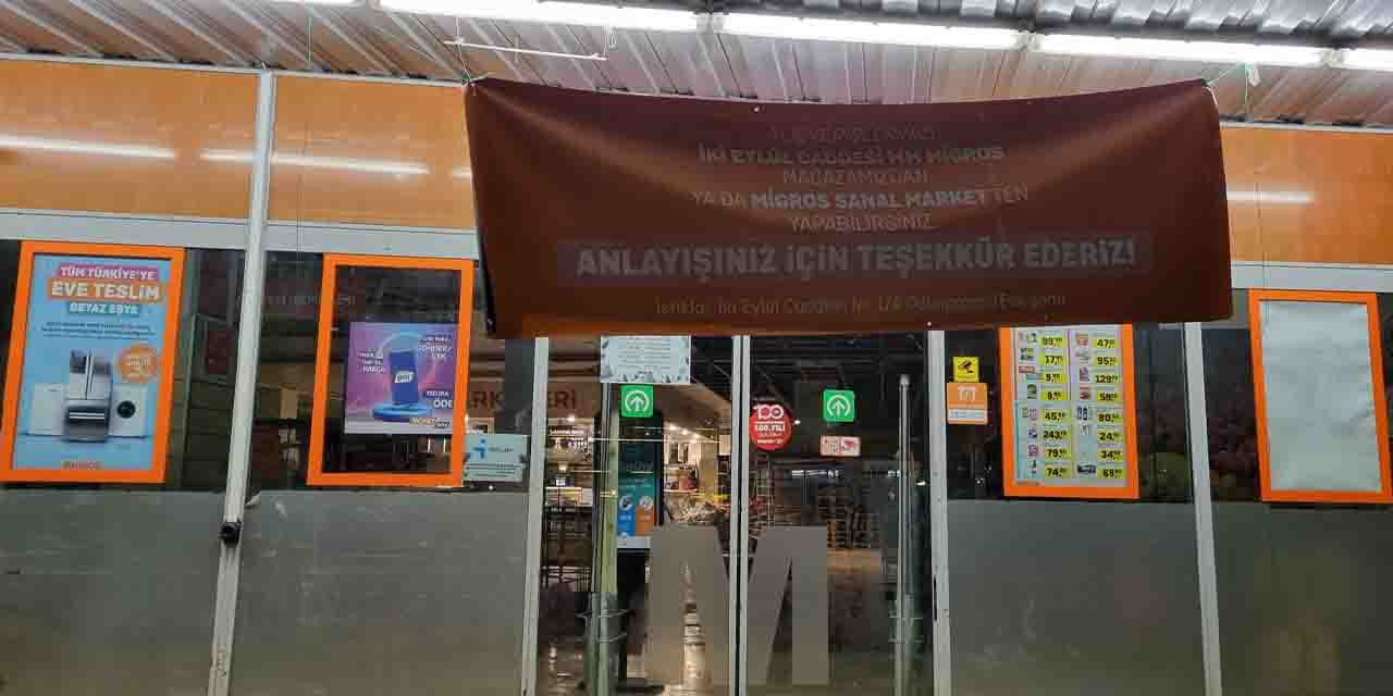 Adalar'daki süpermarket kapatıldı