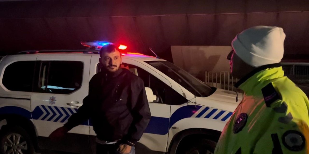 Alkollü arkadaşını almaya gelen sürücü de alkollü çıktı...