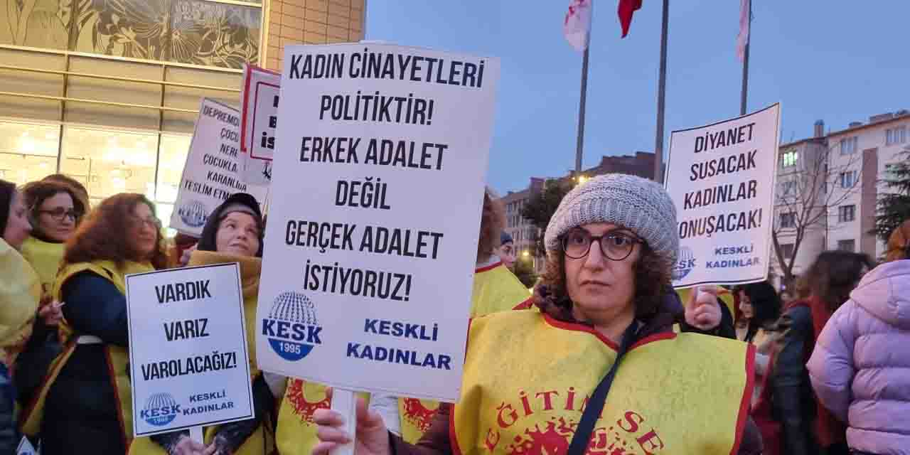 Eskişehir'de kadınlar kendi günlerinde hak aradılar