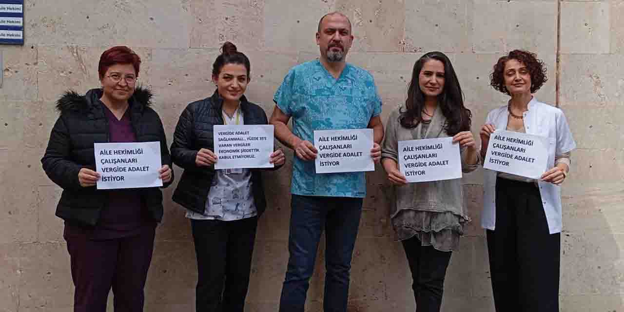 Eskişehir'de aile hekimliği çalışanları hakları için ses yükseltti