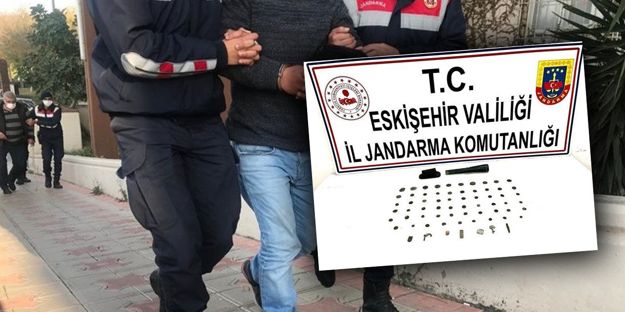 Afyon'dan gelen tarihi eser kaçakçıları Eskişehir'de enselendi