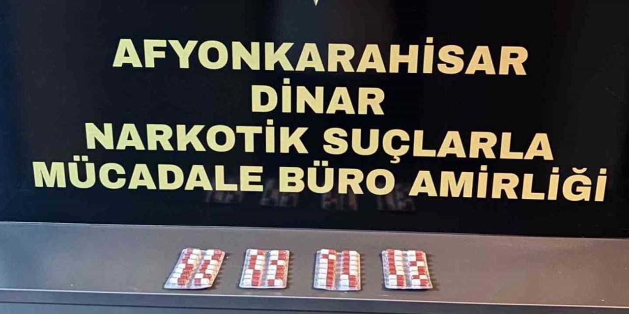 Afyon'da yolcu otobüsünde uyuşturucu ile yakalandı