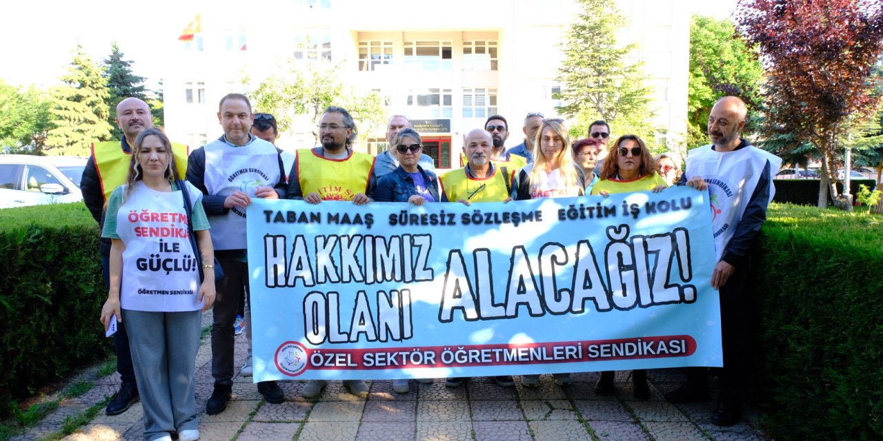 Özel sektör öğretmenleri hakları için nöbet tuttu!