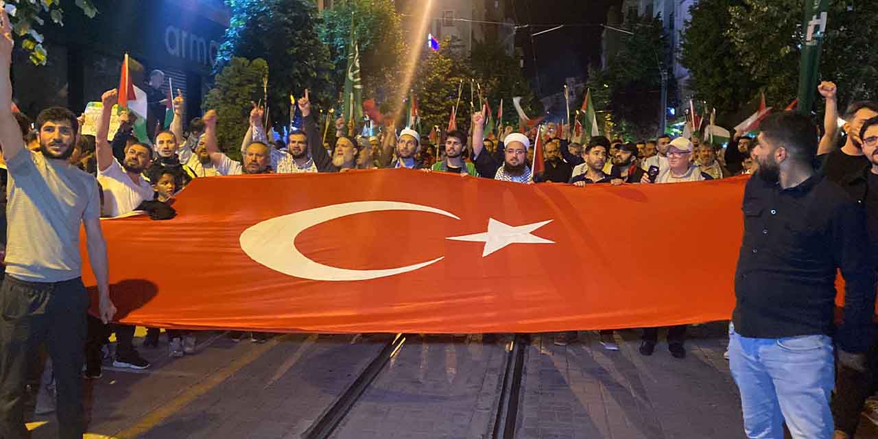 Eskişehir'de Gazze’deki işgalin son bulması için yürüdüler!