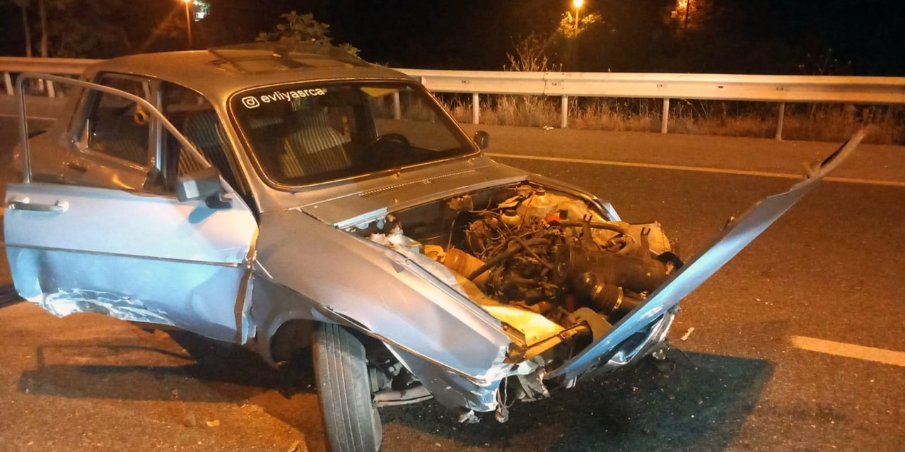 Polisleri peşine taktı, kaza yaptı, kaçtı