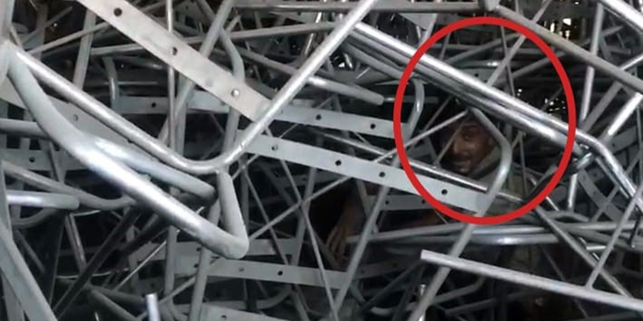 10 kaçak göçmen metal parçaların arasında yakalandı