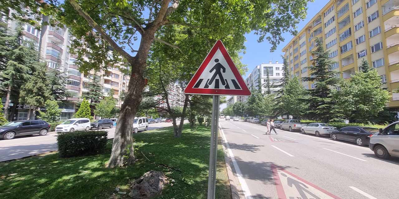 Eskişehir'de o yol üzerinde levha var geçit yok!