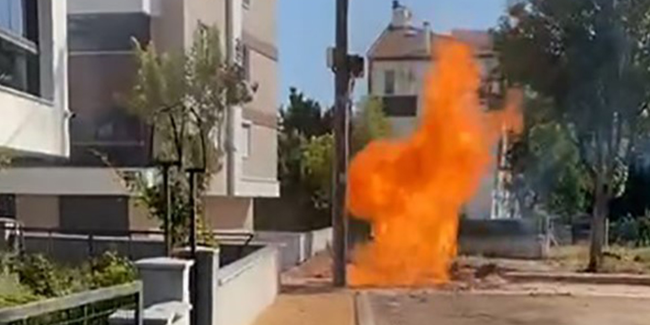 Eskişehir'de doğal gaz hattı patladı, ortalık savaş alanına döndü