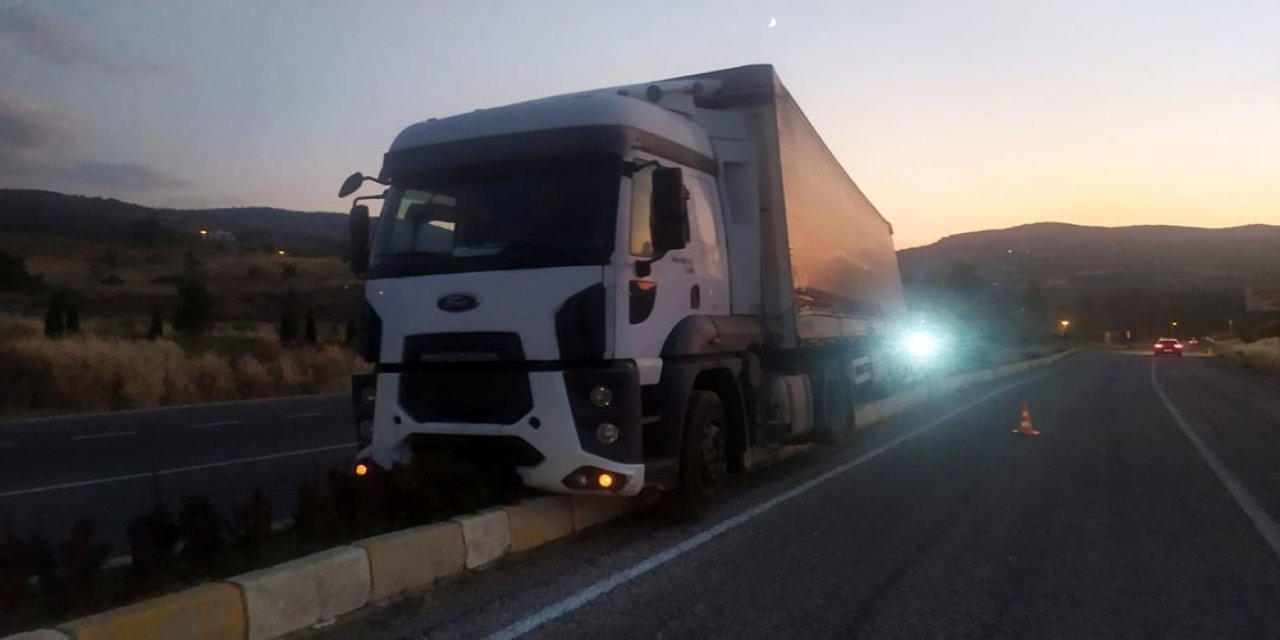 Direksiyon başında rahatsızlanan sürücü refüje çıktı