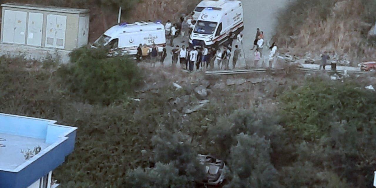 Bursa’da araç 30 metrelik şarampole uçtu: 4 yaralı