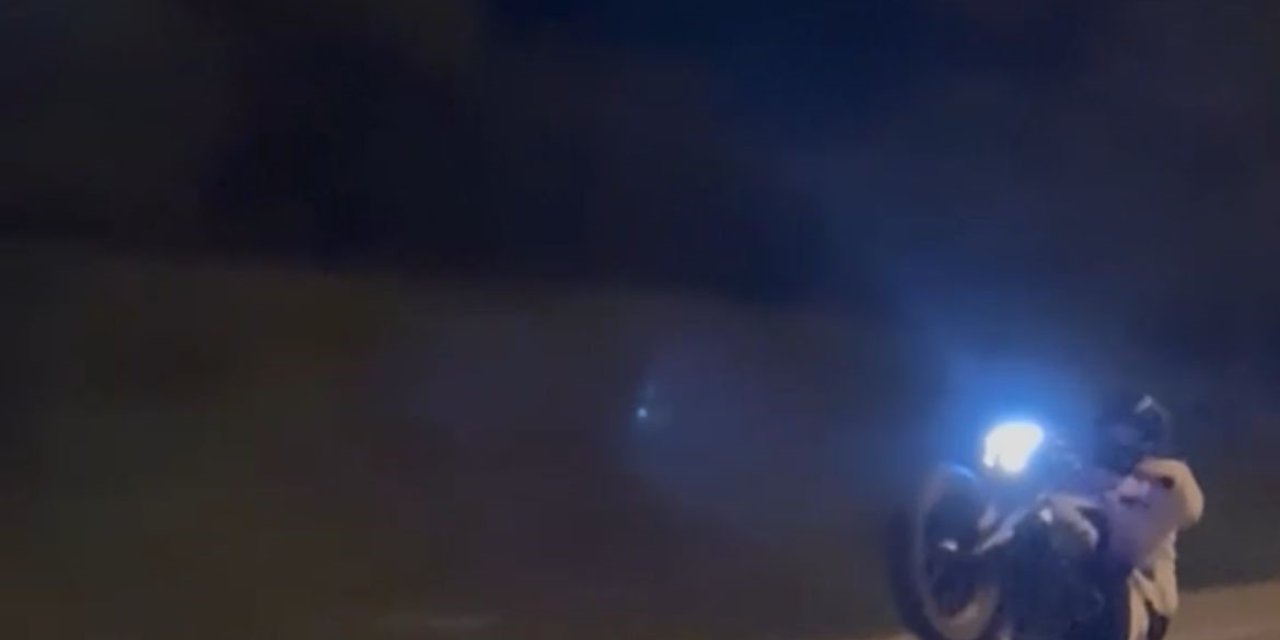 Tek teker üstünde kilometrelerce ilerledi, tehlikeli yolculuk kameraya yansıdı