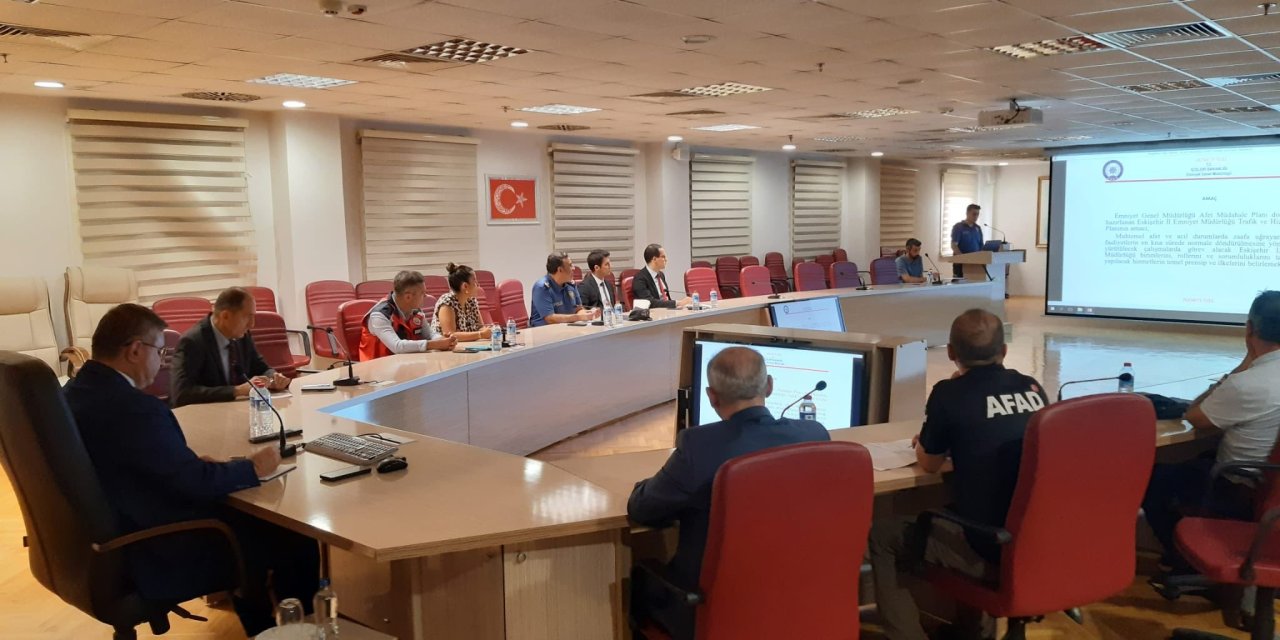 Eskişehir'de Afet Müdahale Planı toplantıları devam ediyor