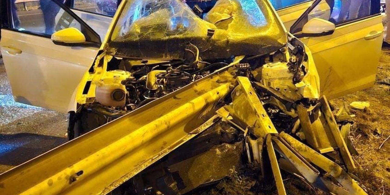 Bursa'da bariyer aracın içinden geçti!