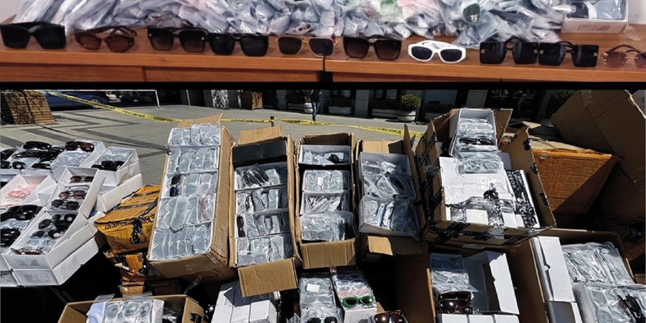 200 bin lira değerinde kaçak gözlük bulundu!