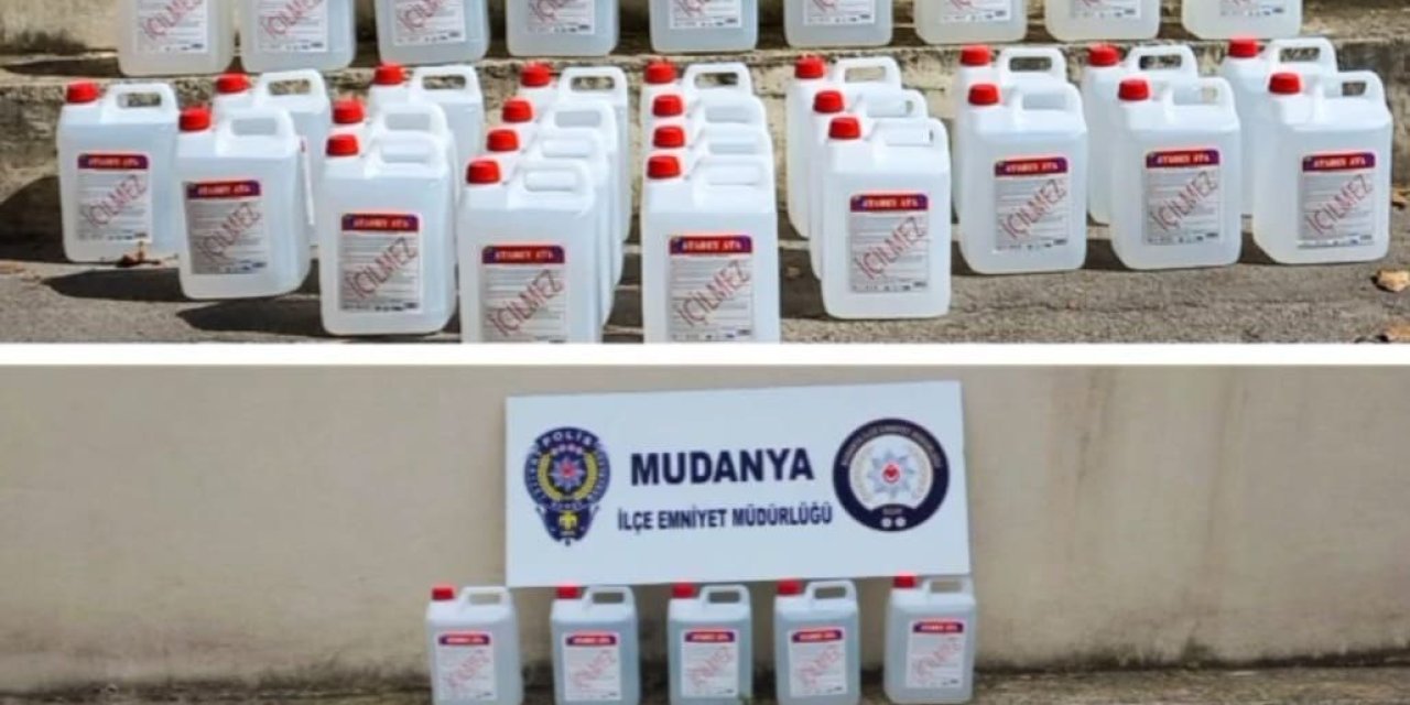 260 litre etil alkol böyle yakalandı