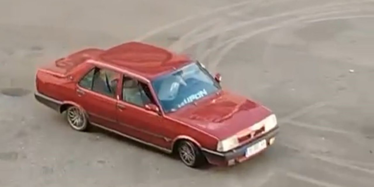 Drift atan sürücüye 33 bin lira ceza!
