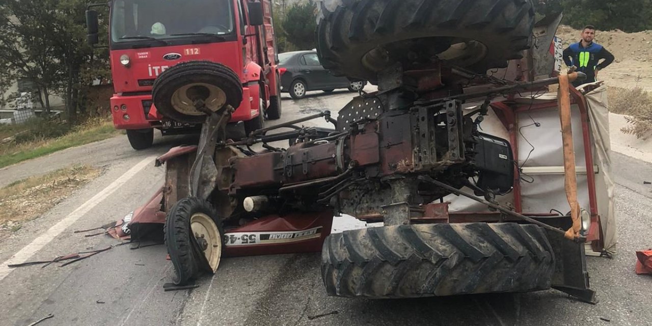 Bursa’da traktör devrildi: 6 yaralı