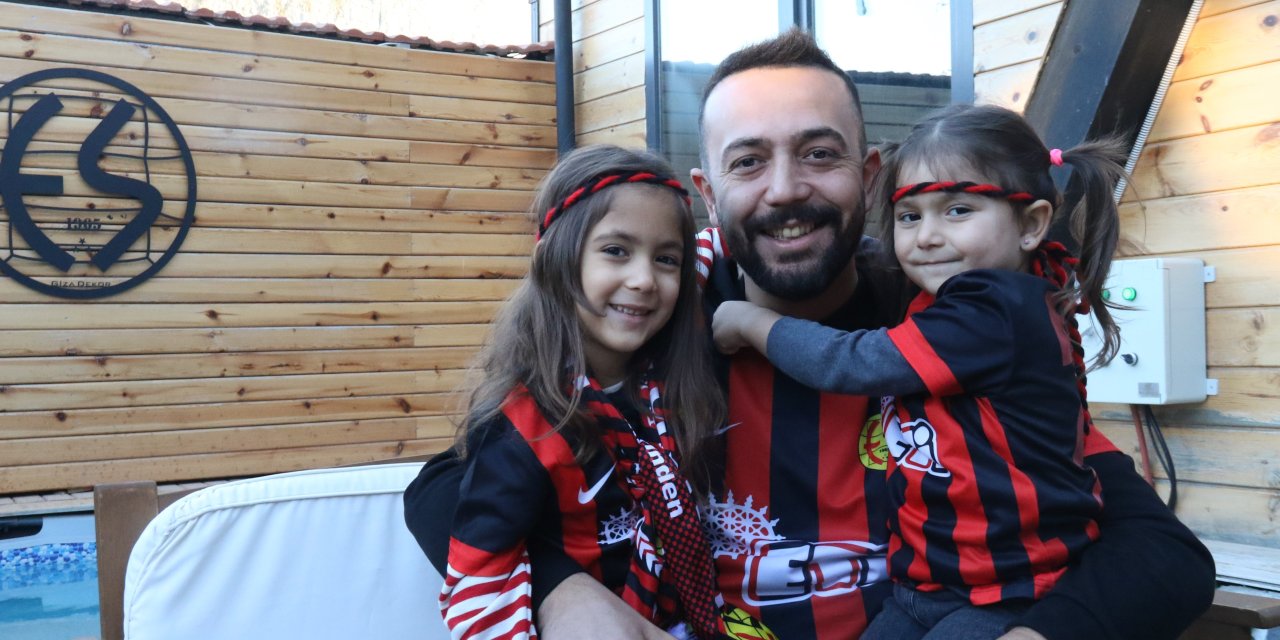 Eskişehirsporlu baba kızının doğum gününü böyle kutlar