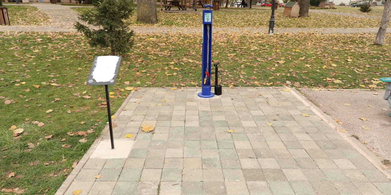 Odunpazarı'da "Bisiklet Tamir İstasyonu" saldırıya uğradı