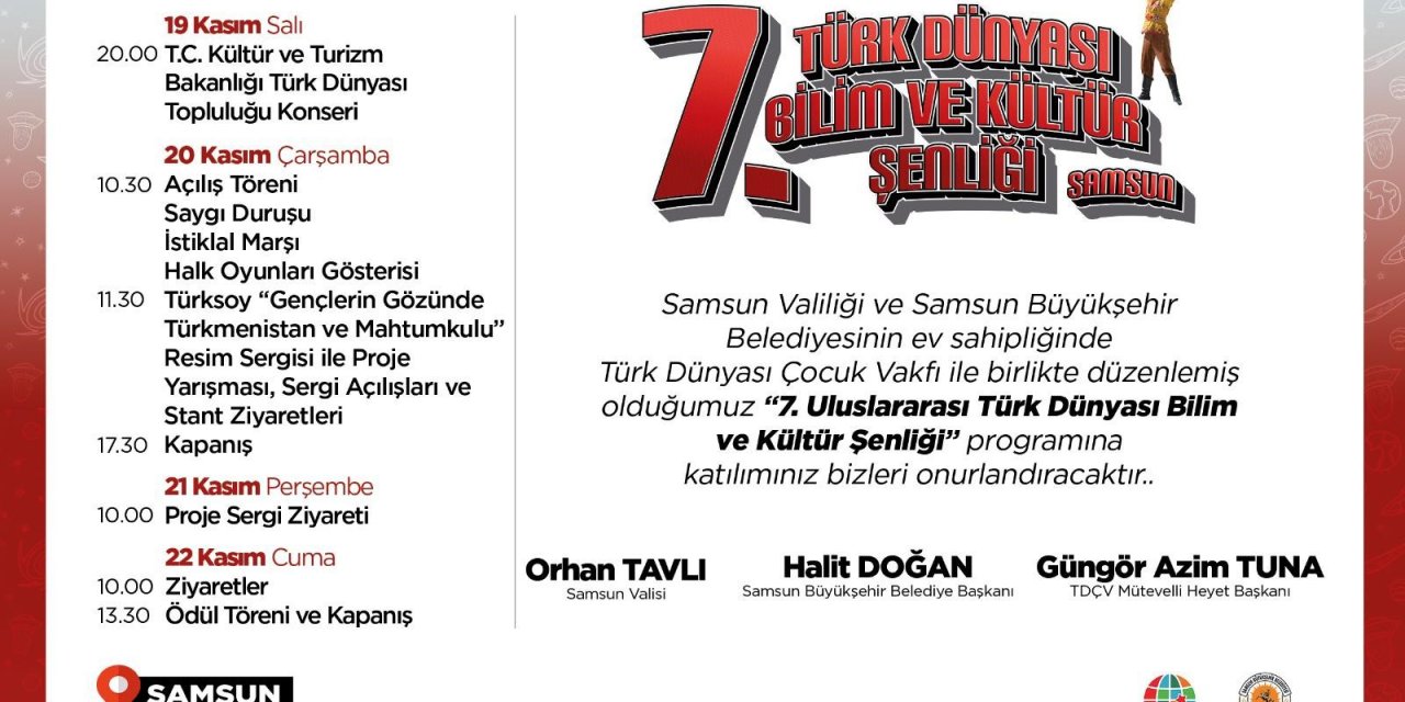 7. Uluslararası Türk Dünyası Bilim ve Kültür Şenliği başlıyor