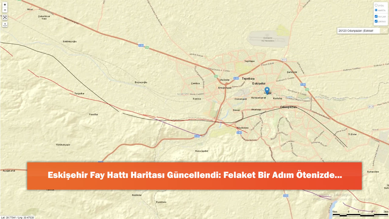 Eskişehir Fay Hattı Haritası Güncellendi: Felaket Bir Adım Ötenizde...