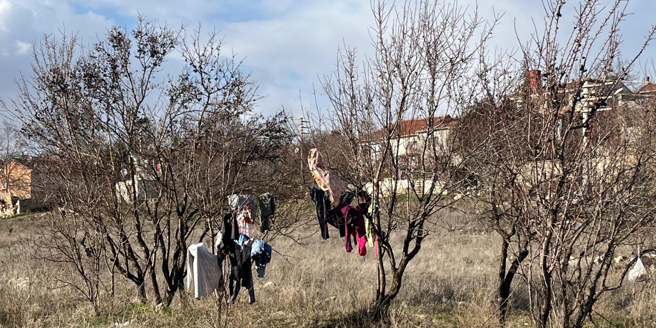 Eskişehir'de vatandaşın çamaşır kurutma yöntemi görenleri şaşırttı