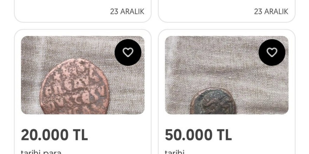Polis ekipleri 2000 yıllık sikkeleri satmak isteyenlerin peşine düştü