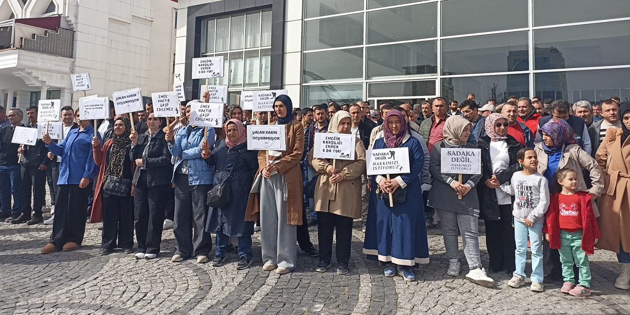 3 aydır maaşlarını alamayan çalışanlar eylem düzenledi