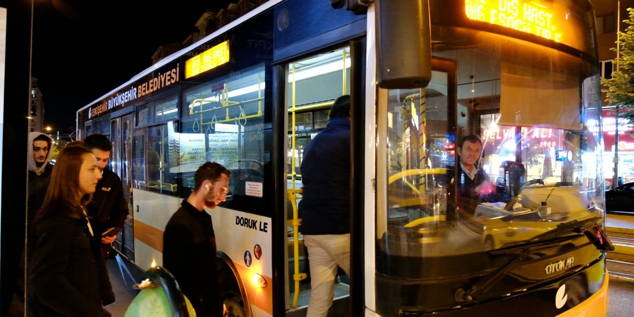 Eskişehir'de gece seferleri bir yılı geride bıraktı