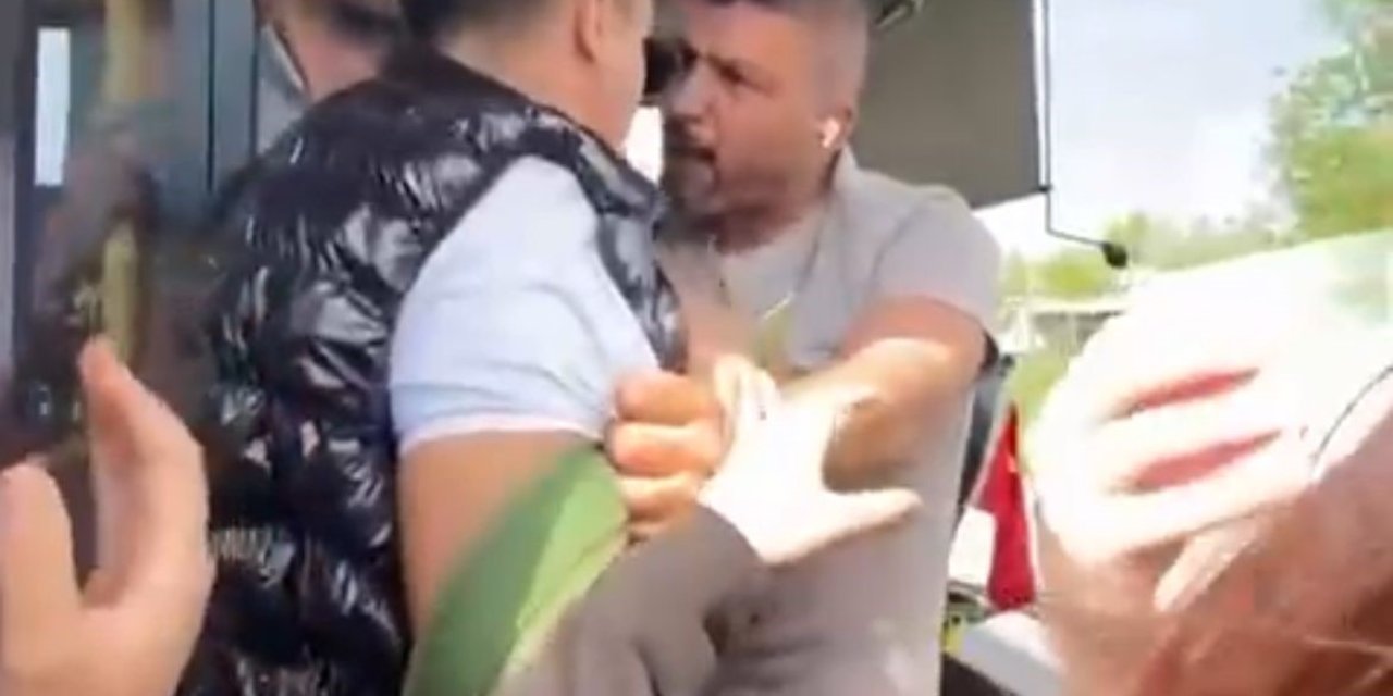 Halk otobüsünde gerginlik panik yarattı!