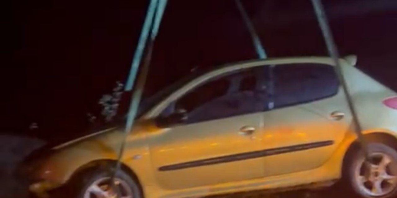 Bursa'da bir araç şarampole uçtu!