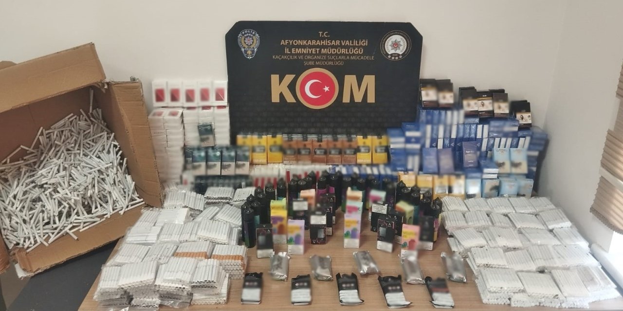 Afyonkarahisar’da 13 bine yakın makaron ele geçirildi
