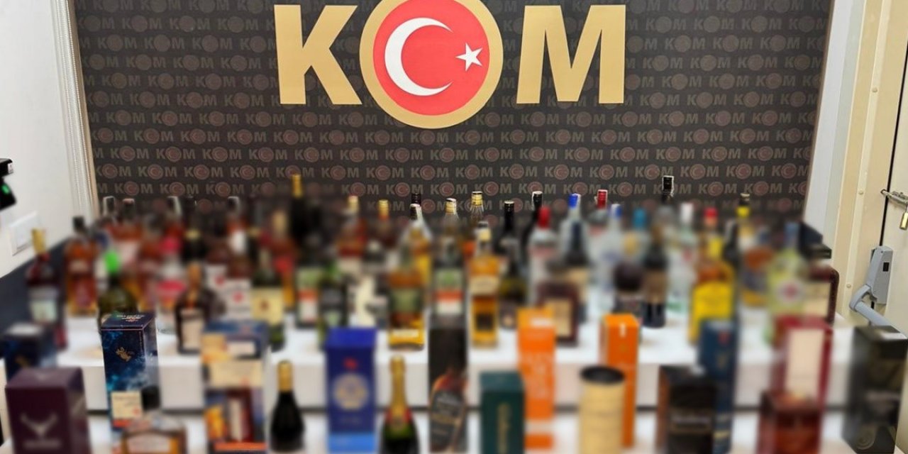72 adet kaçak alkollü içki ele geçirildi