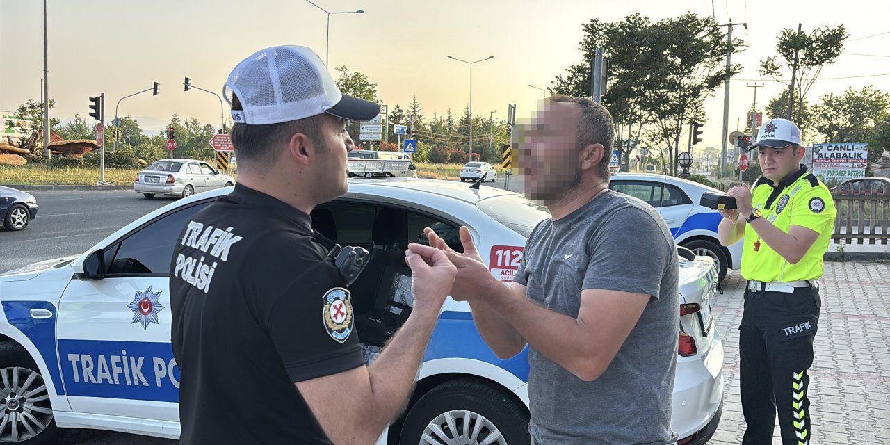 Bayram trafiğine çıkan alkollü sürücü böyle yakalandı