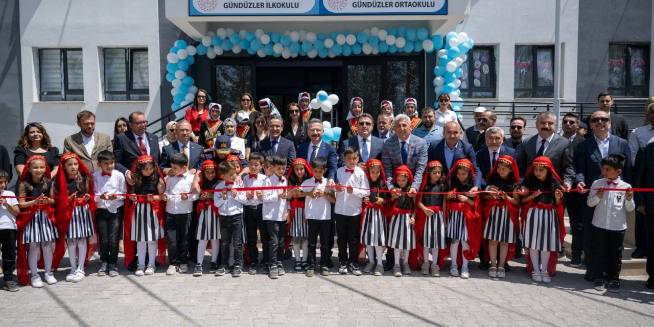 Gündüzler İlkokulu  ve Ortaokulu açıldı