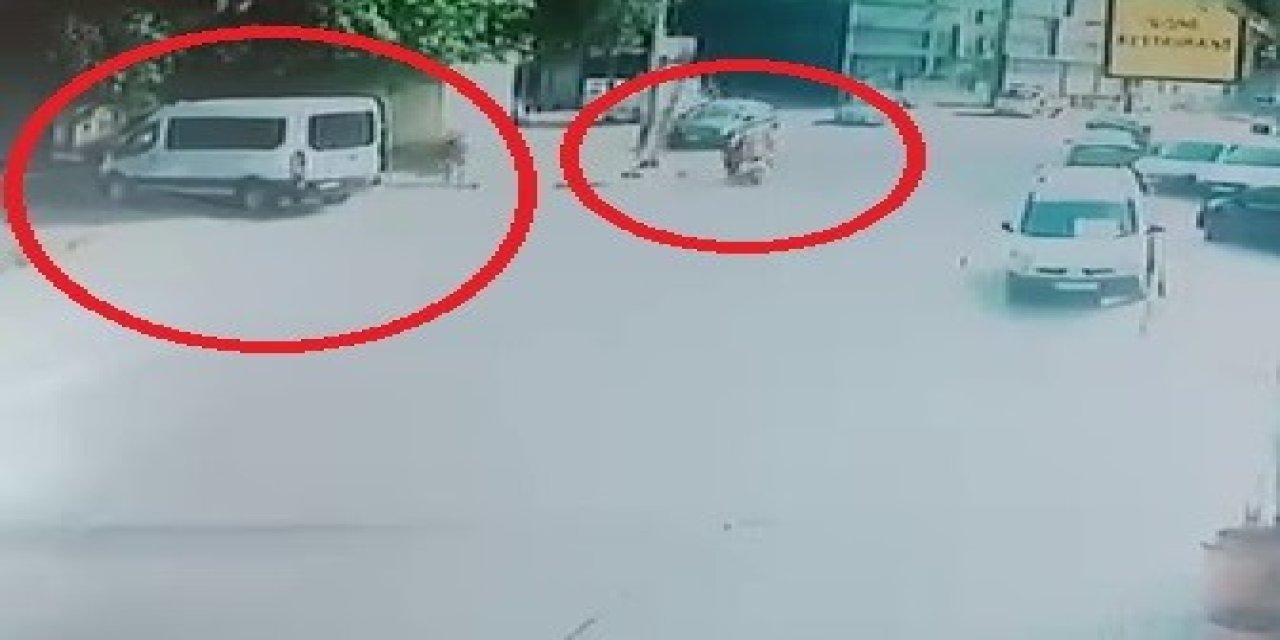 Bursa'da kurye canını zor kurtardı