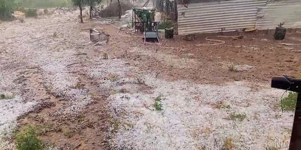 Tavşanlı’da sağanak yağmur ve dolu yağışı