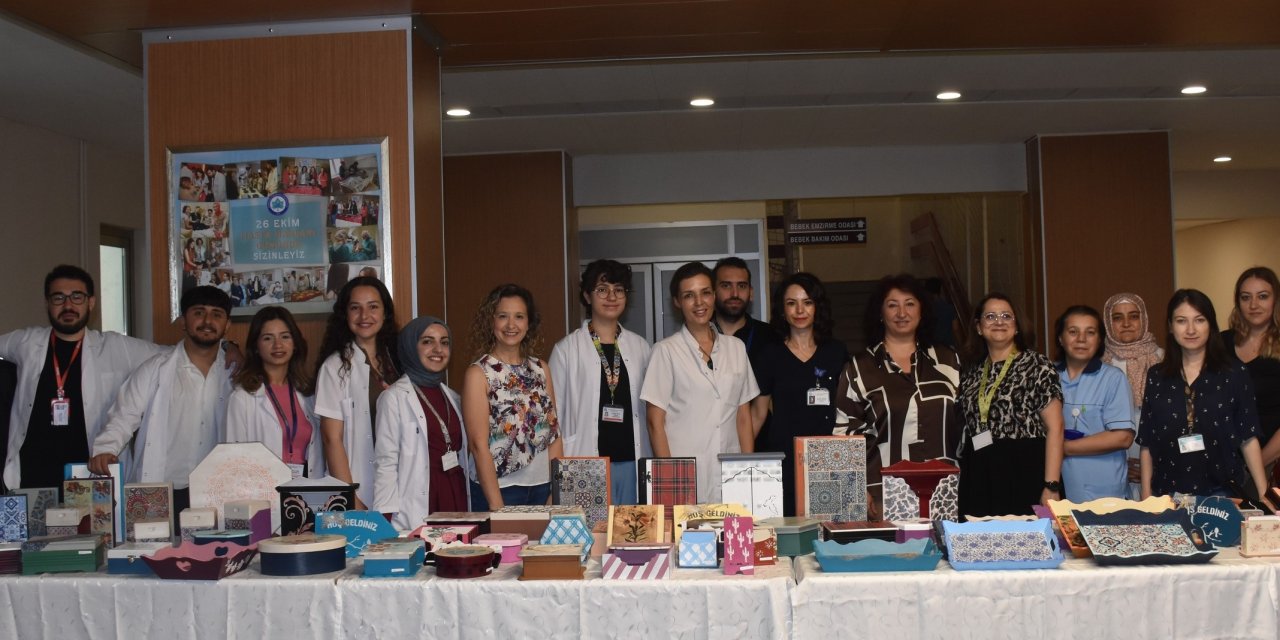 "Uğraş Tedavisi" için hazırlanan ürünler sergilendi