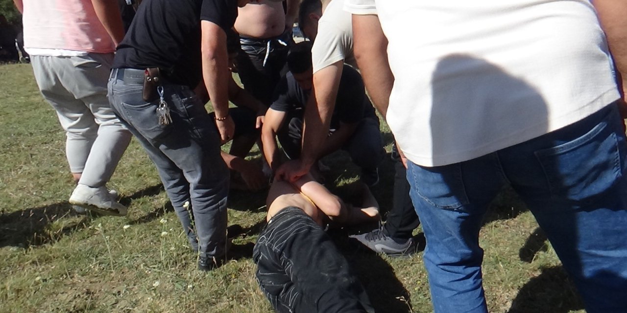 Bolu’da güreşçi yaralandı