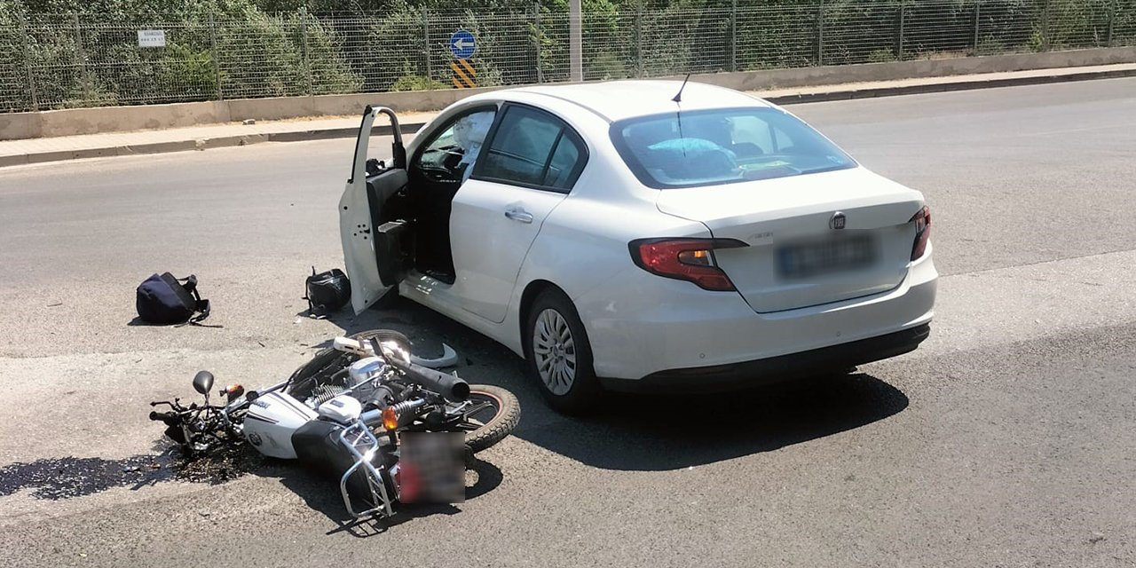 Eskişehir'de motosiklet ile otomobil çarpıştı: 1 yaralı