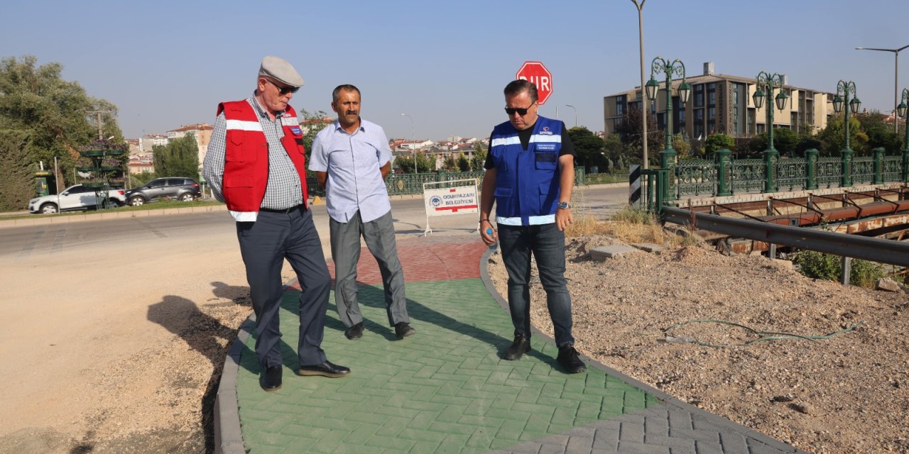 Eskişehir'de kaldırımların rengini mahalleli seçti