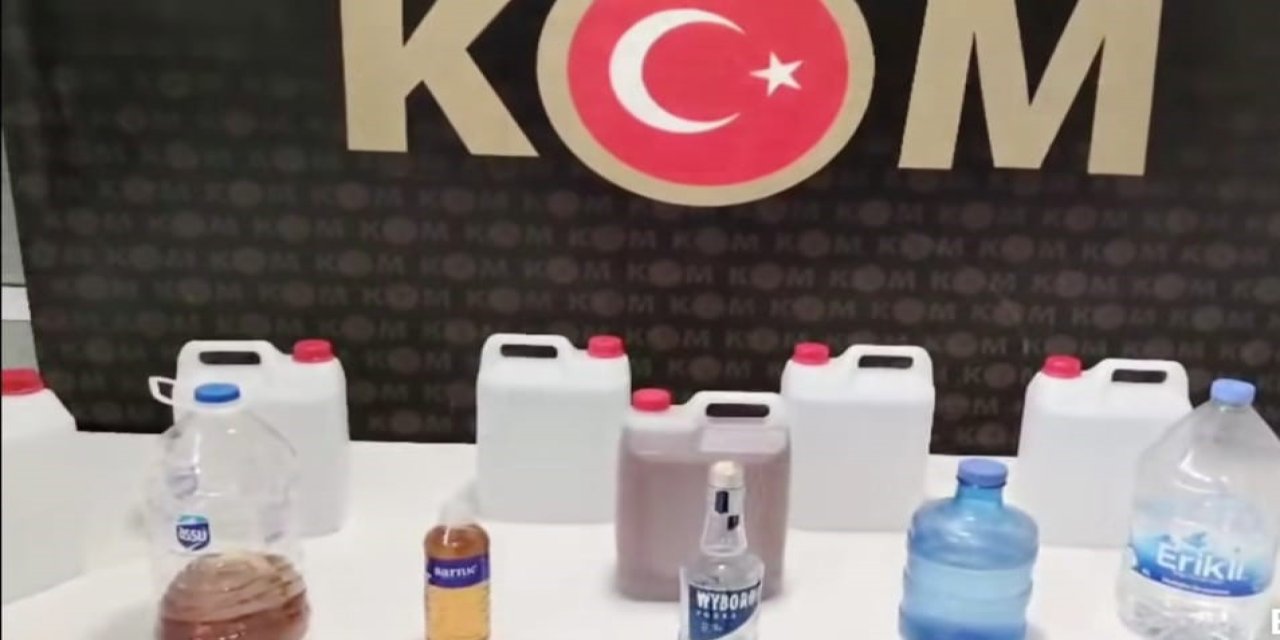 50 litre sahte içki ele geçirildi