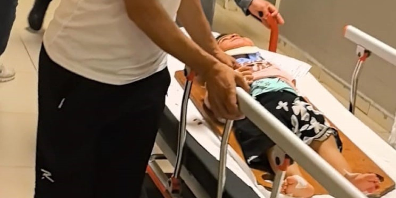 Balkonda oyun oynayan çocuk 4 metre yükseklikten düştü
