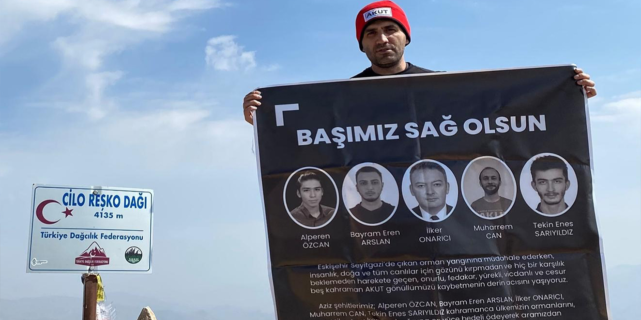 Metrelerce yüksekte orman şehitlerini andı