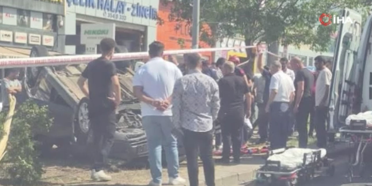 Bir kişinin yaralandığı kaza güvenlik kamerasına yansıdı