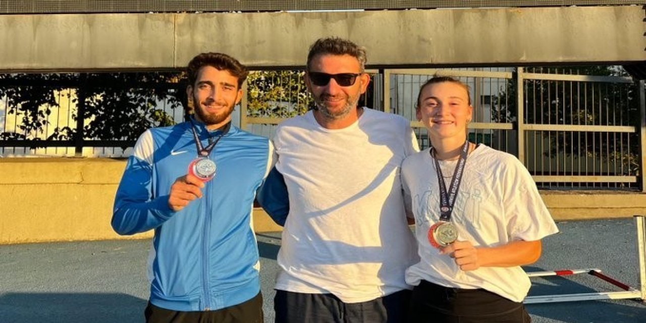 Eskişehirli atletlerden Hurdles Cup yarışında çifte madalya
