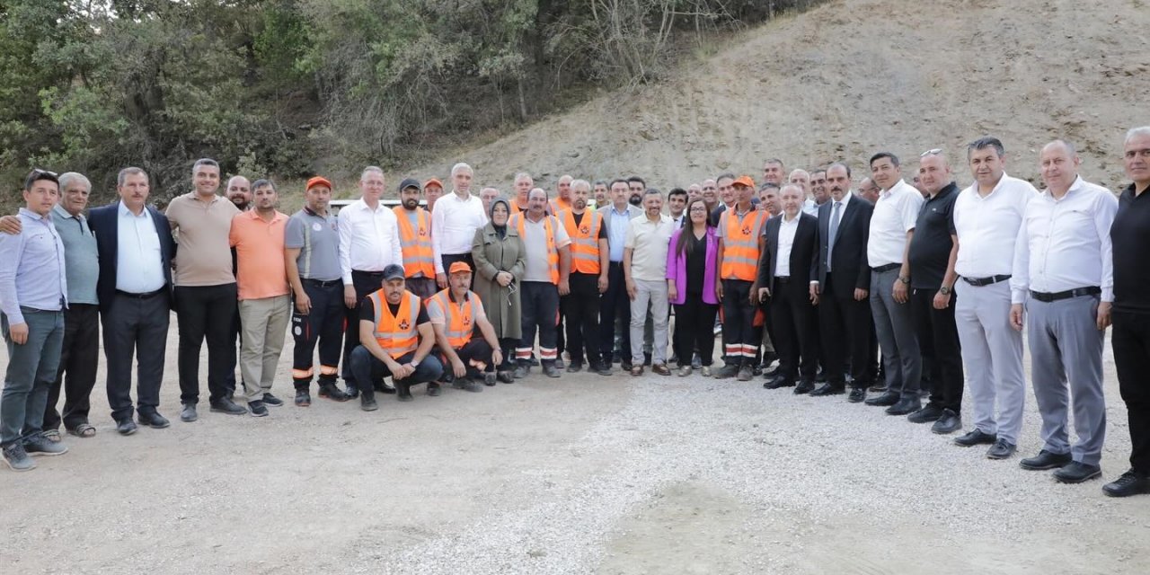 Simav-Harmancık kara yolunda yürütülen çalışmalar yerinde incelendi
