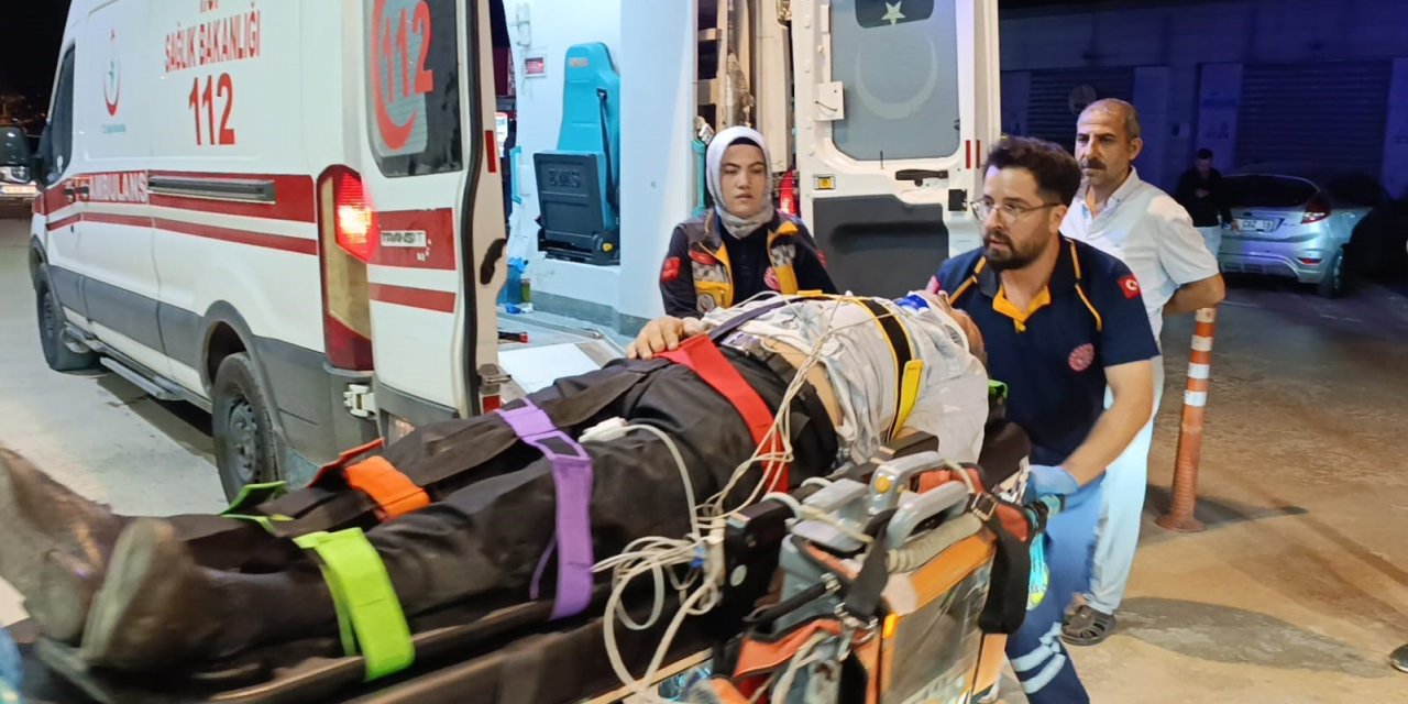 Motosiklet kazasında ağır yaralandı