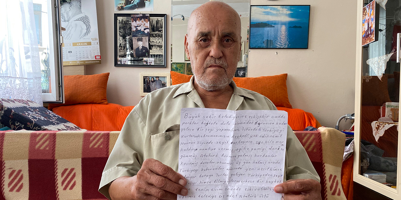 Eskişehir'e Seyit Onbaşı'nın heykelinin yapılması için dilekçe yazdı